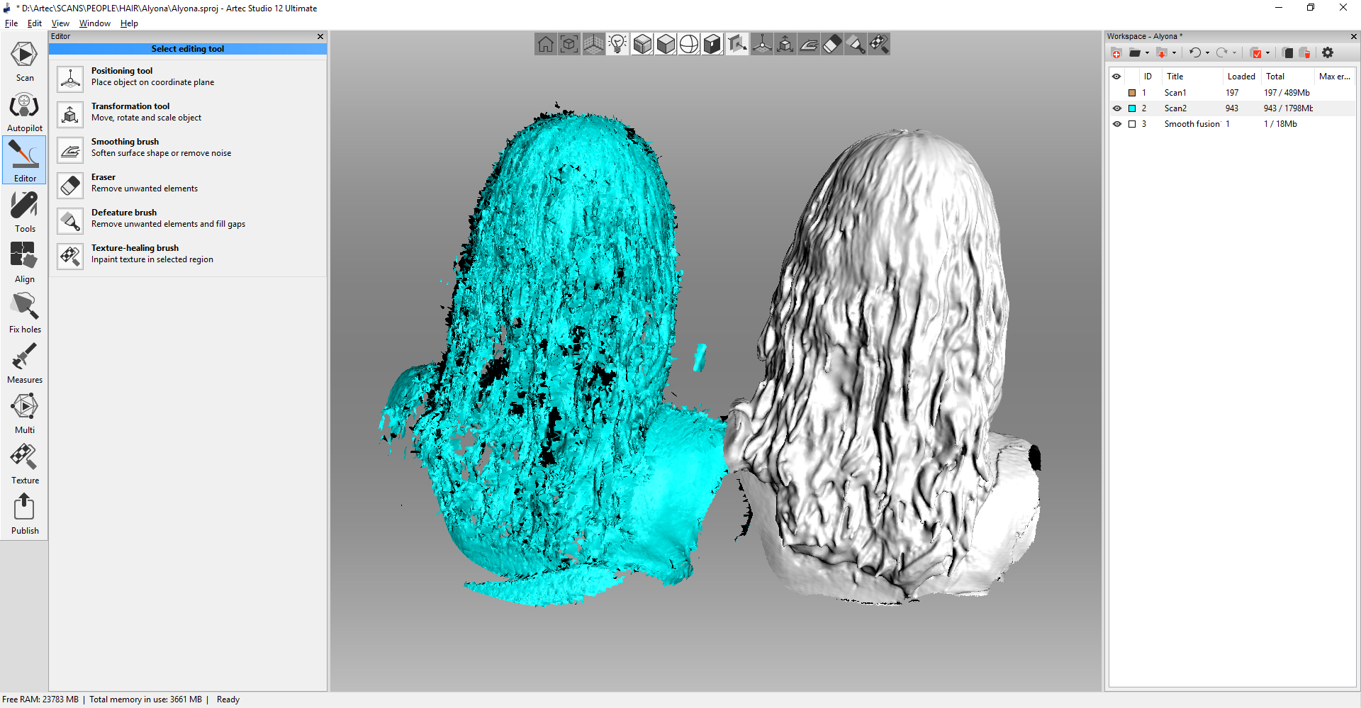 3d scanning with artec studio